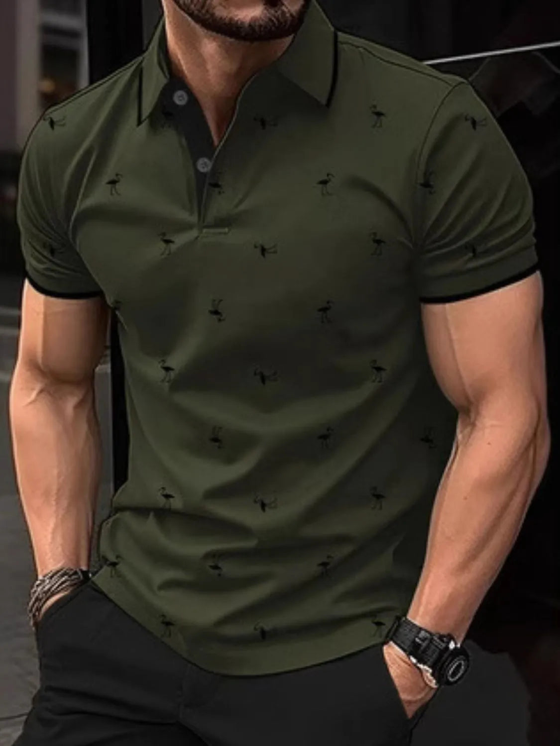 Men's Full Size Collared Neck Short Sleeve Polo Plus Size NicholesGifts