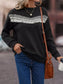 Fringe Trim Crew Neck Sweatshirt nicholesgifts