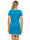 Contrast Trim Short Sleeve Lounge Dress nicholesgifts