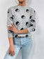 Patterned Drop Shoulder Sweater Trendsi
