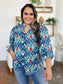 Double Take Full Size Printed Balloon Sleeve Blouse nicholesgifts