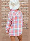 Plaid Button Up Long Sleeve Shacket nicholesgifts