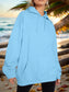 Drawstring Dropped Shoulder Hoodie Trendsi