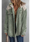 Women Snap Front Hooded Corduroy Shacket nicholesgifts