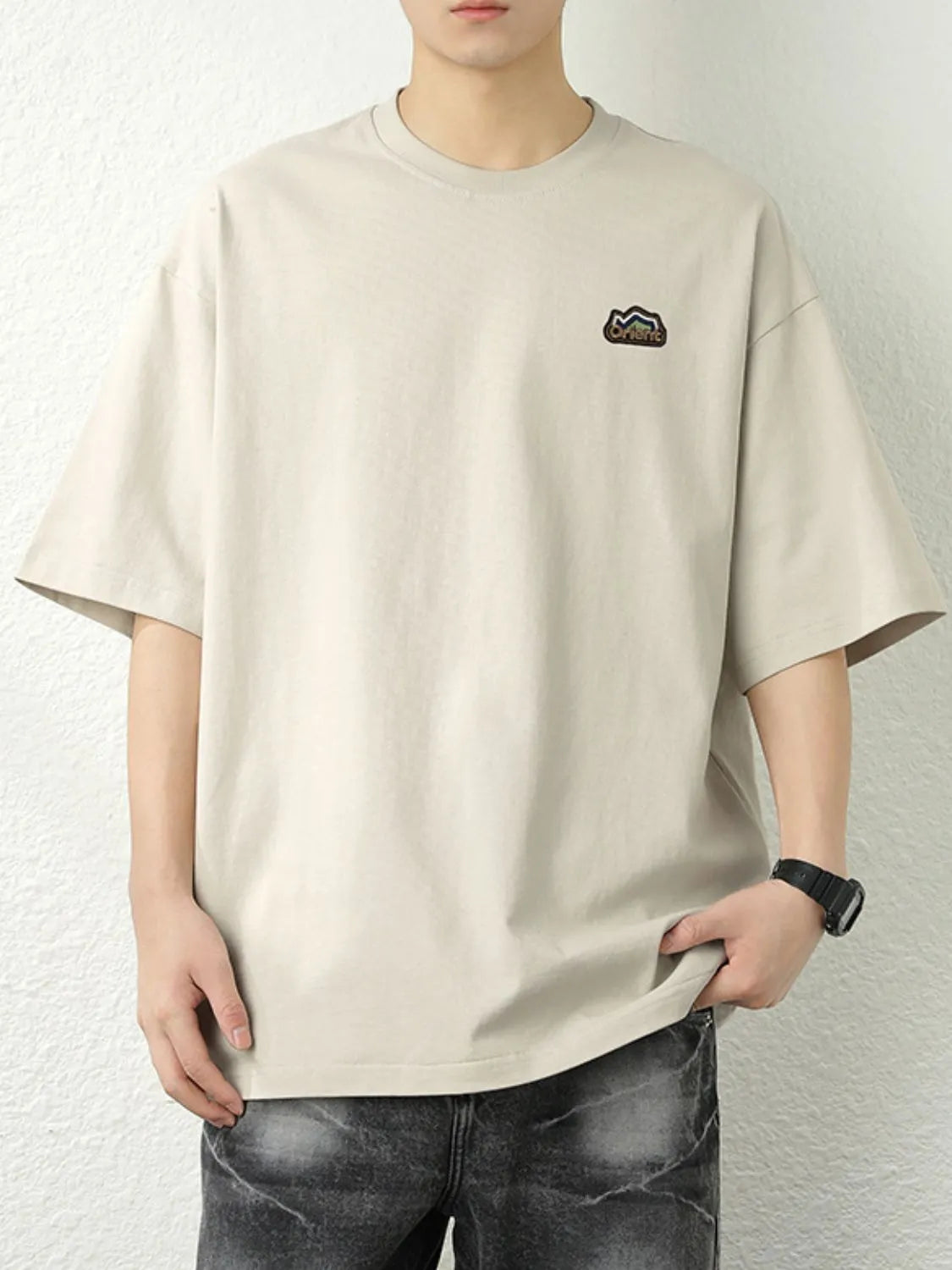 Men's Plus Size Round Neck Half Sleeve T-Shirt Trendsi