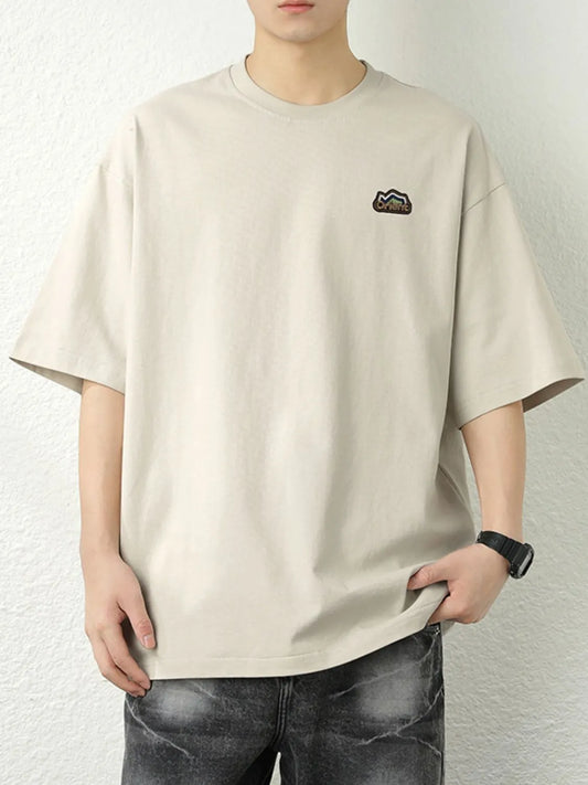 Men's Plus Size Round Neck Half Sleeve T-Shirt Trendsi