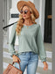 Round Neck Flounce Sleeve T-Shirt nicholesgifts
