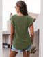 Ruffled Round Neck Cap Sleeve Blouse nicholesgifts