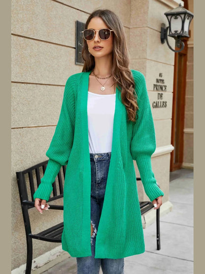 Open Front Lantern Sleeve Cardigan nicholesgifts