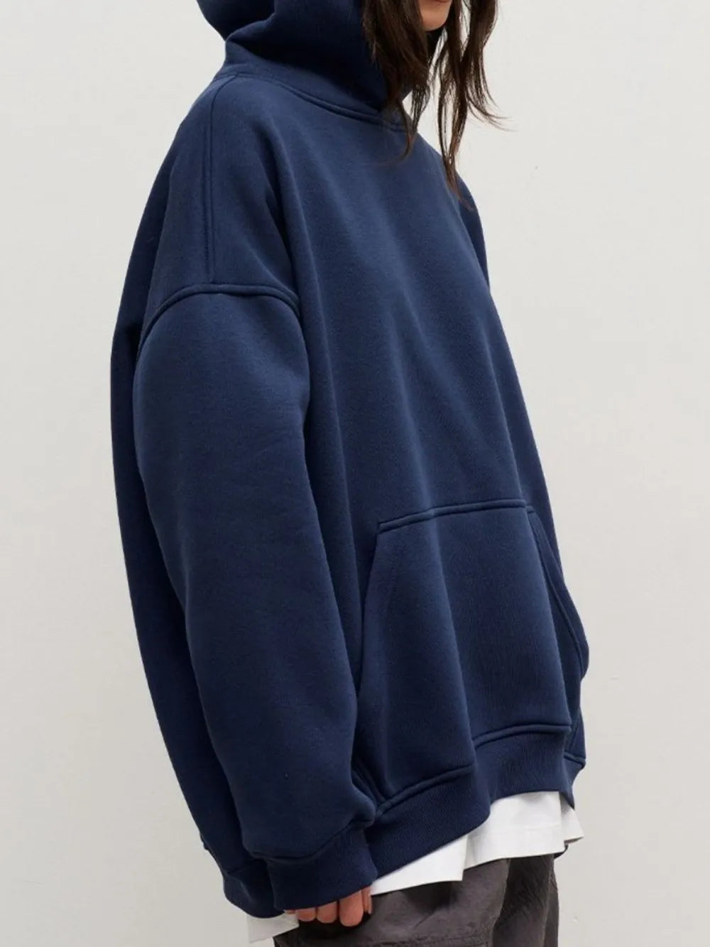 Pocketed Dropped Shoulder Long Sleeve Hoodie nicholesgifts