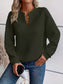 Notched Raglan Sleeve Sweatshirt nicholesgifts
