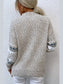 Women Snowflake Pattern Mock Neck Sweater nicholesgifts