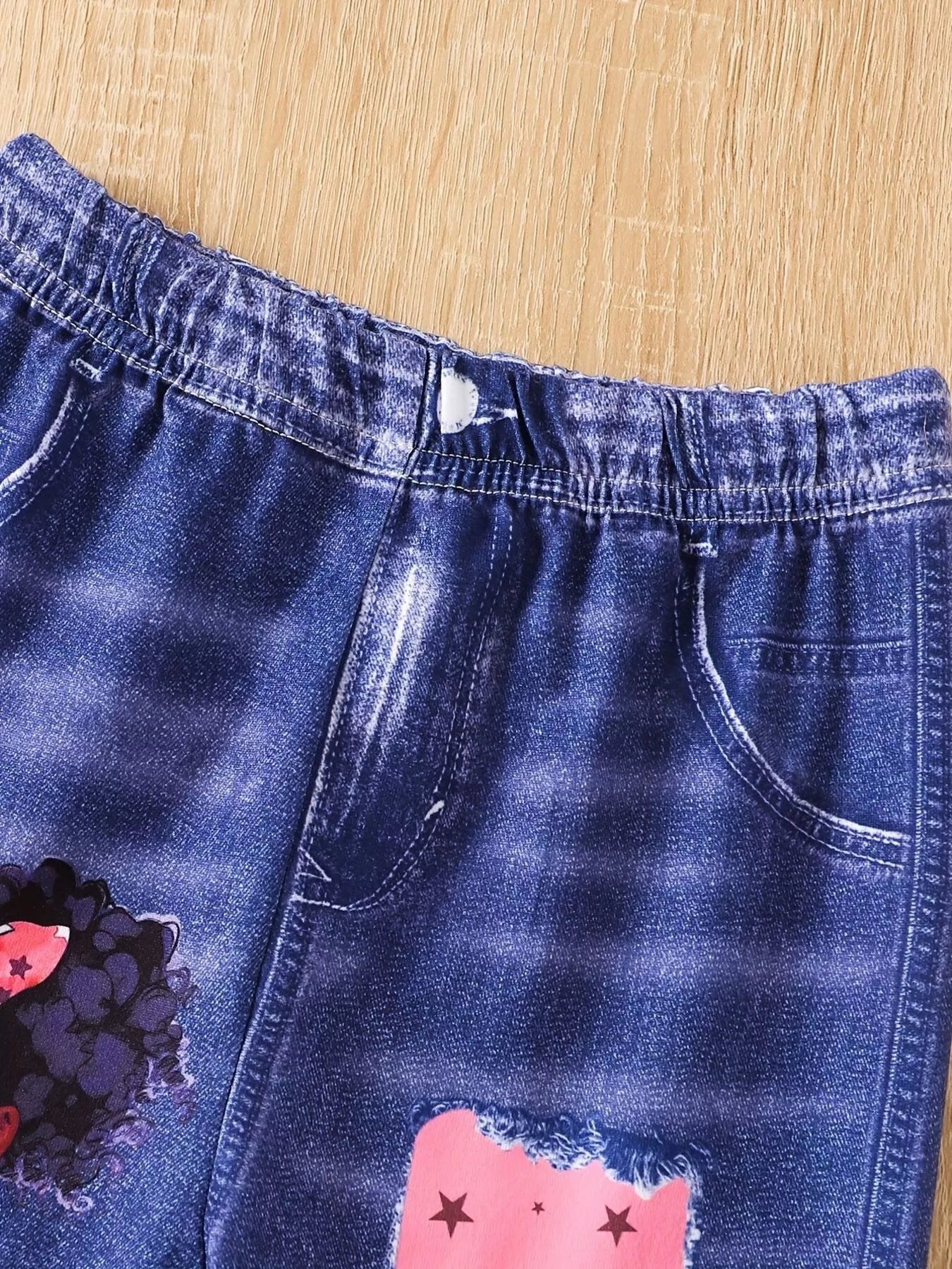 Children's Cartoon Girl Long Sleeve Top & Jeans Set NicholesGifts