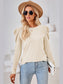 Women Round Neck Puff Long Sleeve Blouse nicholesgifts