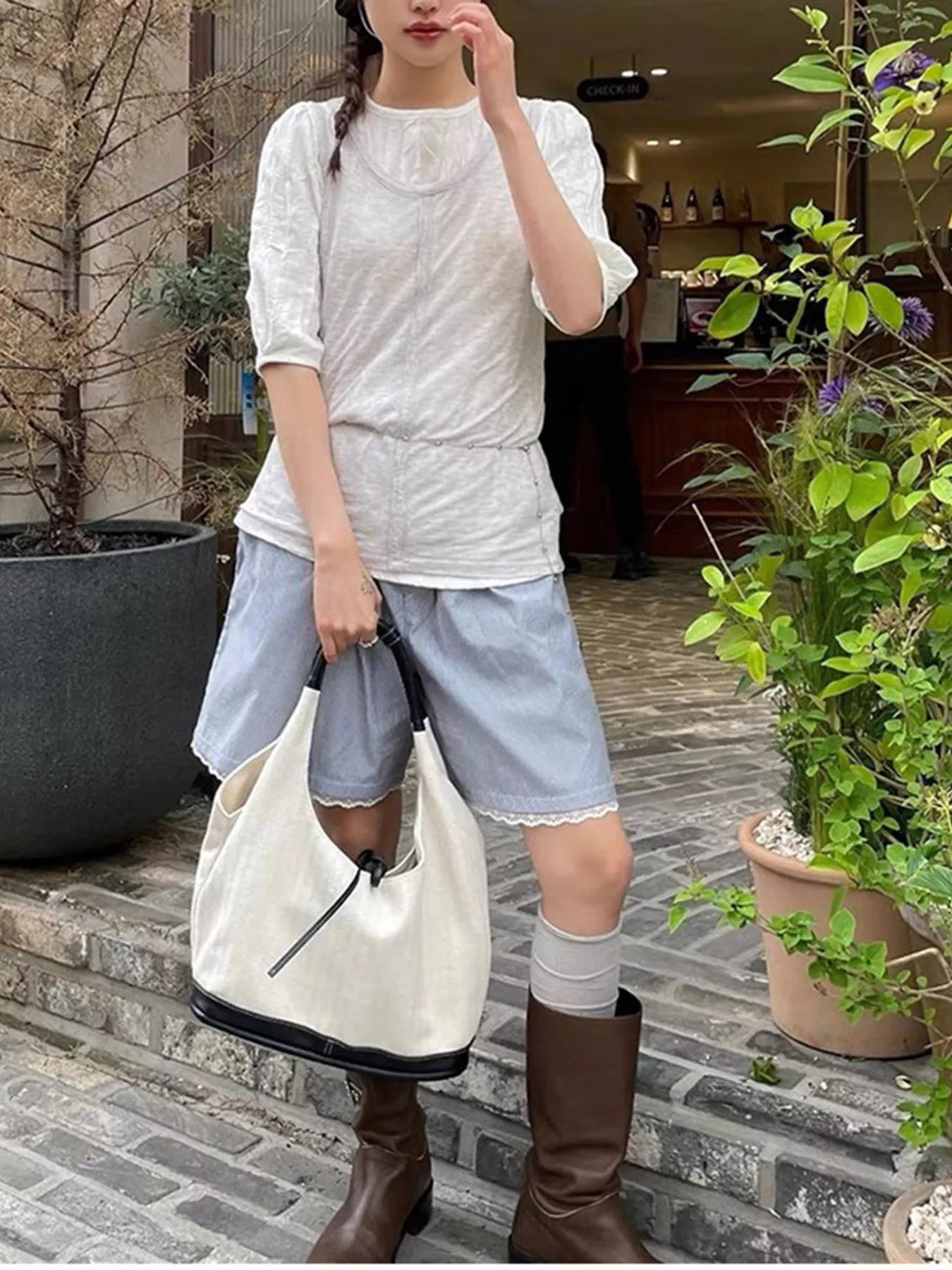 Tie Detail Shoulder Bag nicholesgifts