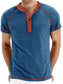 Men's Casual Henley Polo T-Shirt with Contrast Stitching nicholesgifts