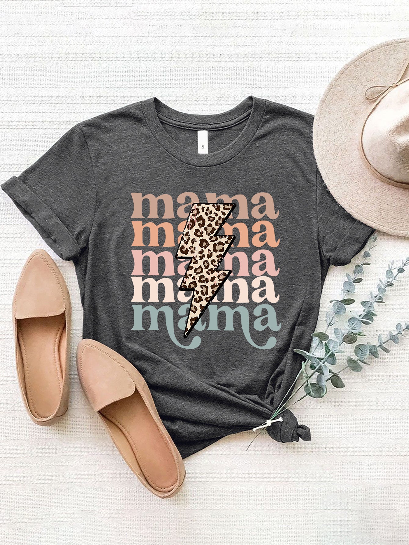 Women Mama Round Neck Short Sleeve T-Shirt - Nicholesgifts.online