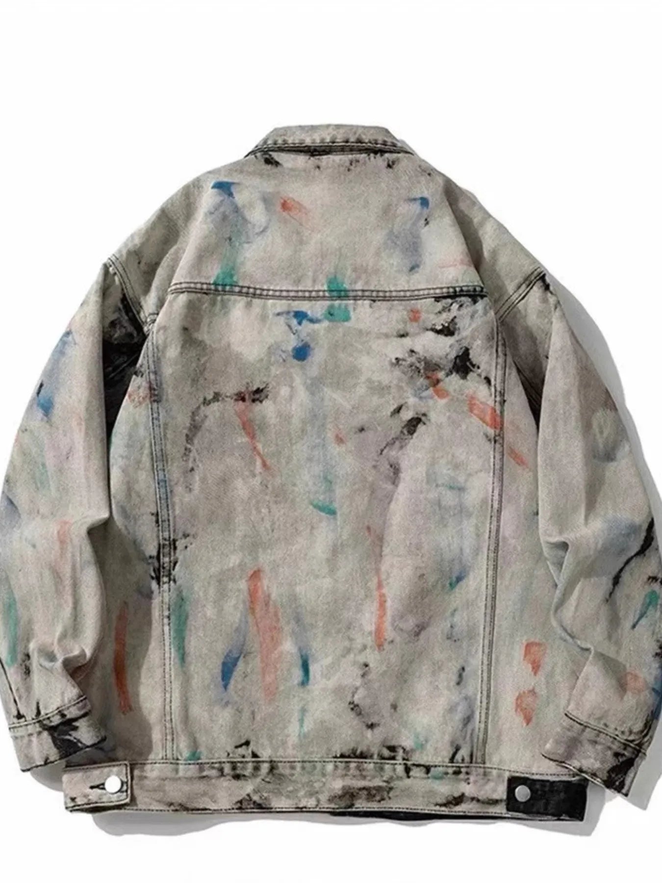 Men's Button Up Long Sleeve Denim Jacket
