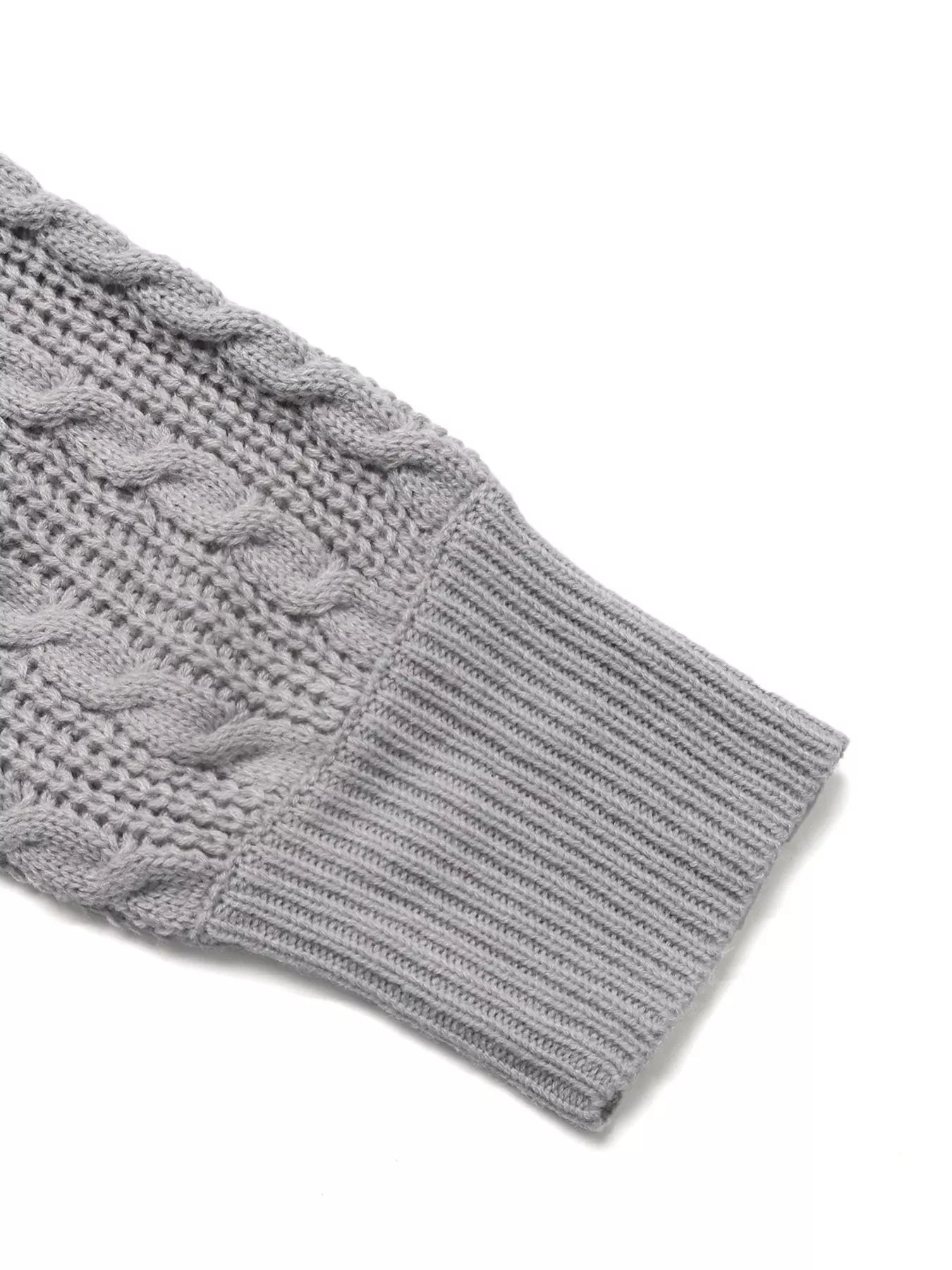Cable Knit Half Zip Sweater