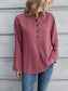 Ivy Lane Half Button Long Sleeve Blouse nicholesgifts
