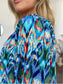 Women Double Take Full Size Printed Balloon Sleeve Blouse nicholesgifts