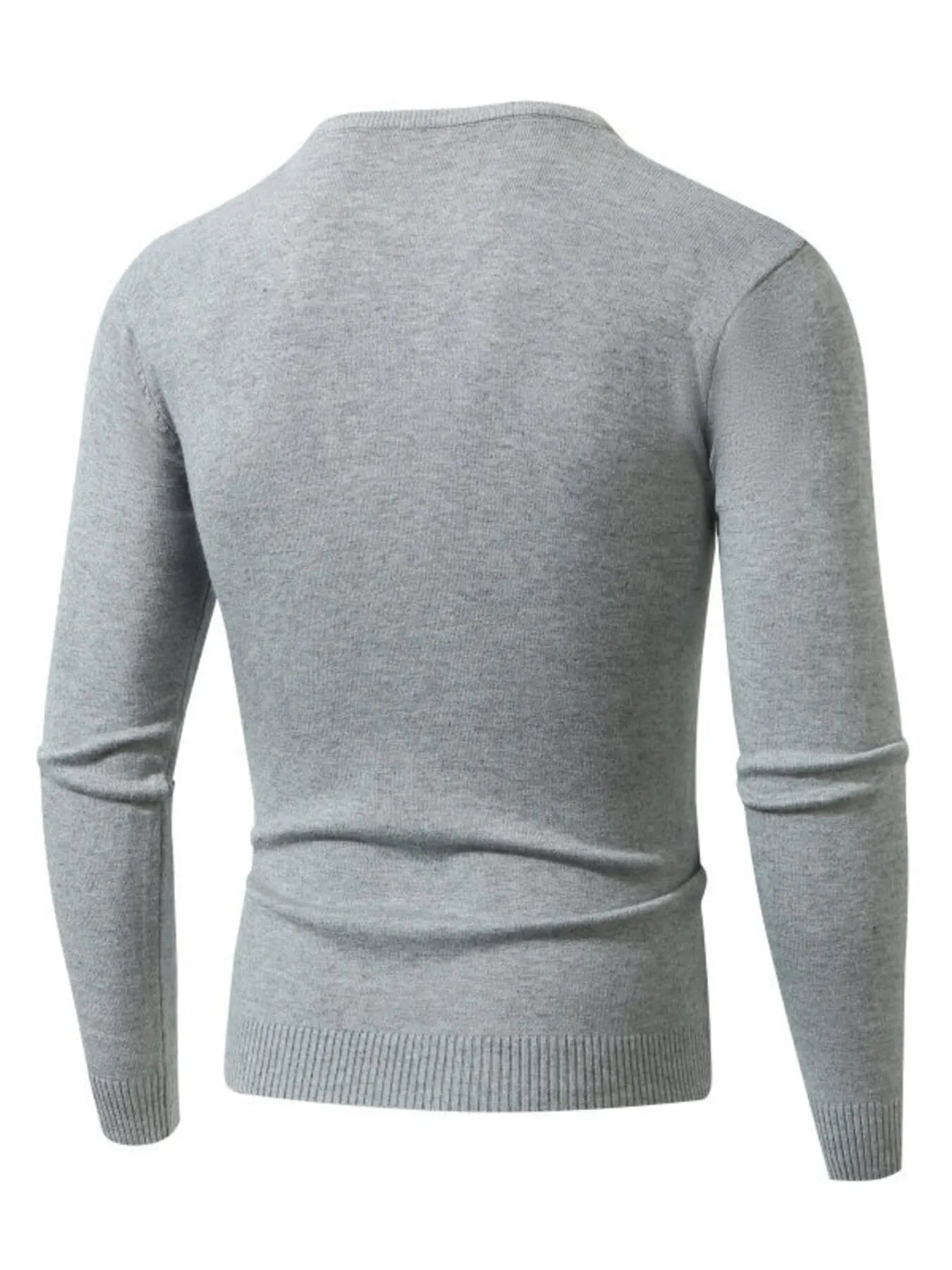 Men's Plus Size Ribbed Hem Long Sleeve Sweater NicholesGifts