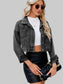 Pocketed Button Up Dropped Shoulder Denim Jacket nicholesgifts