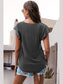 Ruffled Round Neck Cap Sleeve Blouse nicholesgifts