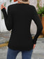 Decorative Button Round Neck Long Sleeve T-Shirt nicholesgifts