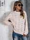 Openwork Mock Neck Long Sleeve Sweater nicholesgifts