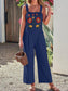 Floral Embroidered Wide Leg Jumpsuit nicholesgifts