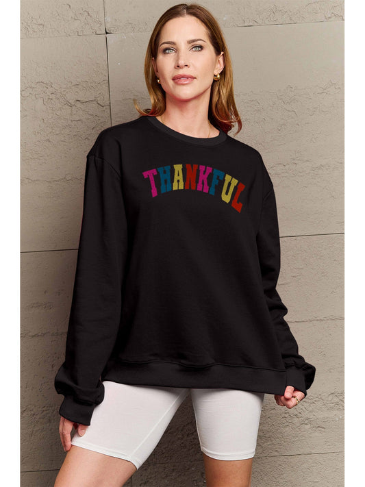 Simply Love Full Size THANKFUL Graphic Sweatshirt nicholesgifts