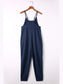 Spaghetti Strap Deep V Jumpsuit with Pockets nicholesgifts