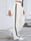 Women Side Striped Wide Leg Pants nicholesgifts