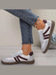 Women Striped Lace-Up Casual Sneakers nicholesgifts