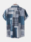 Men's Plus Size Plaid Short Sleeve Button-Up Shirt nicholesgifts