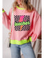 Women Graphic Round Neck Long Sleeve Sweatshirt nicholesgifts