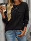 Casual Pocket Detail Long Sleeve T-Shirt nicholesgifts