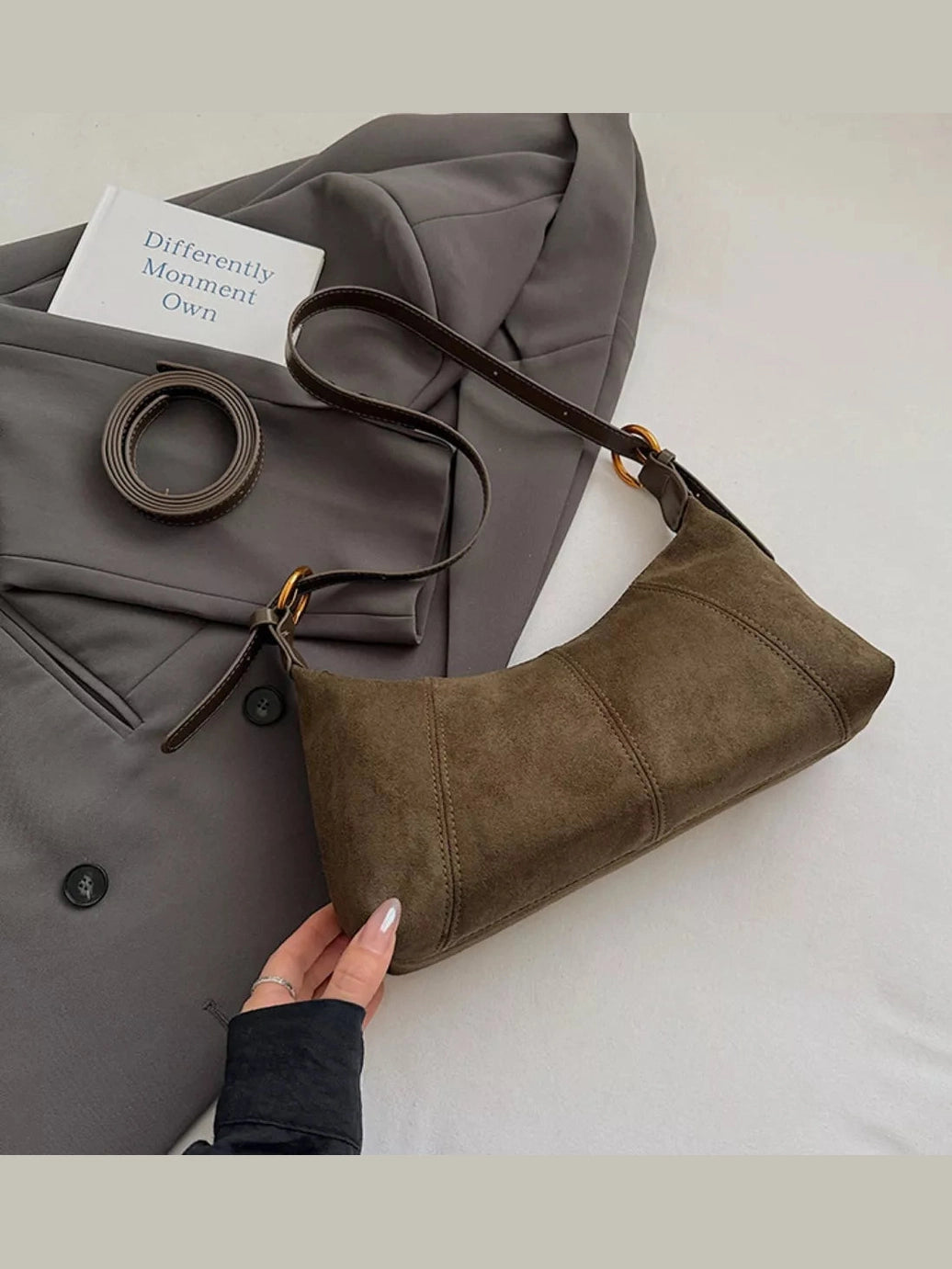 Lightweight Solid Color Shoulder Bag nicholesgifts