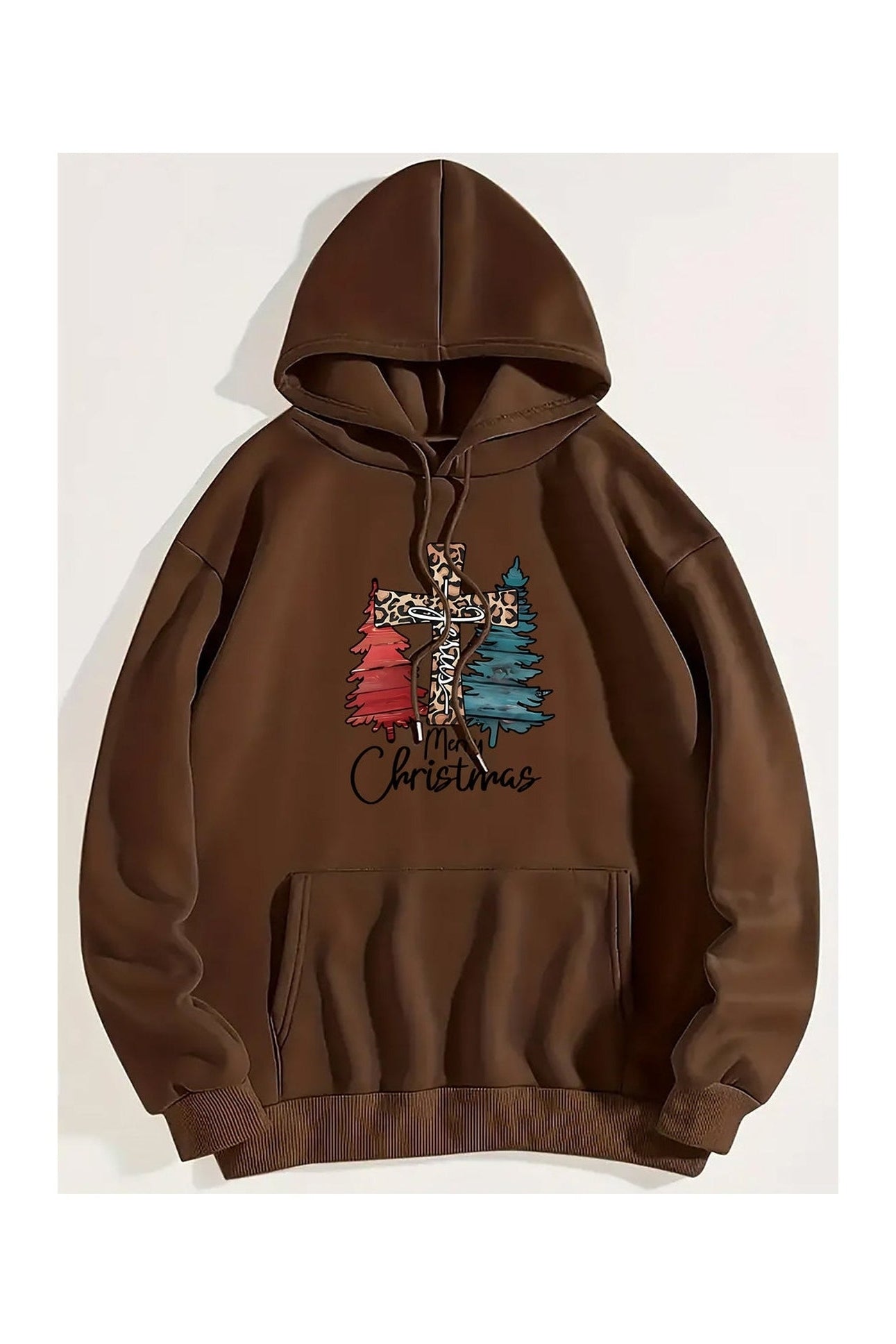 MERRY CHRISTMAS Graphic Drawstring Hoodie nicholesgifts