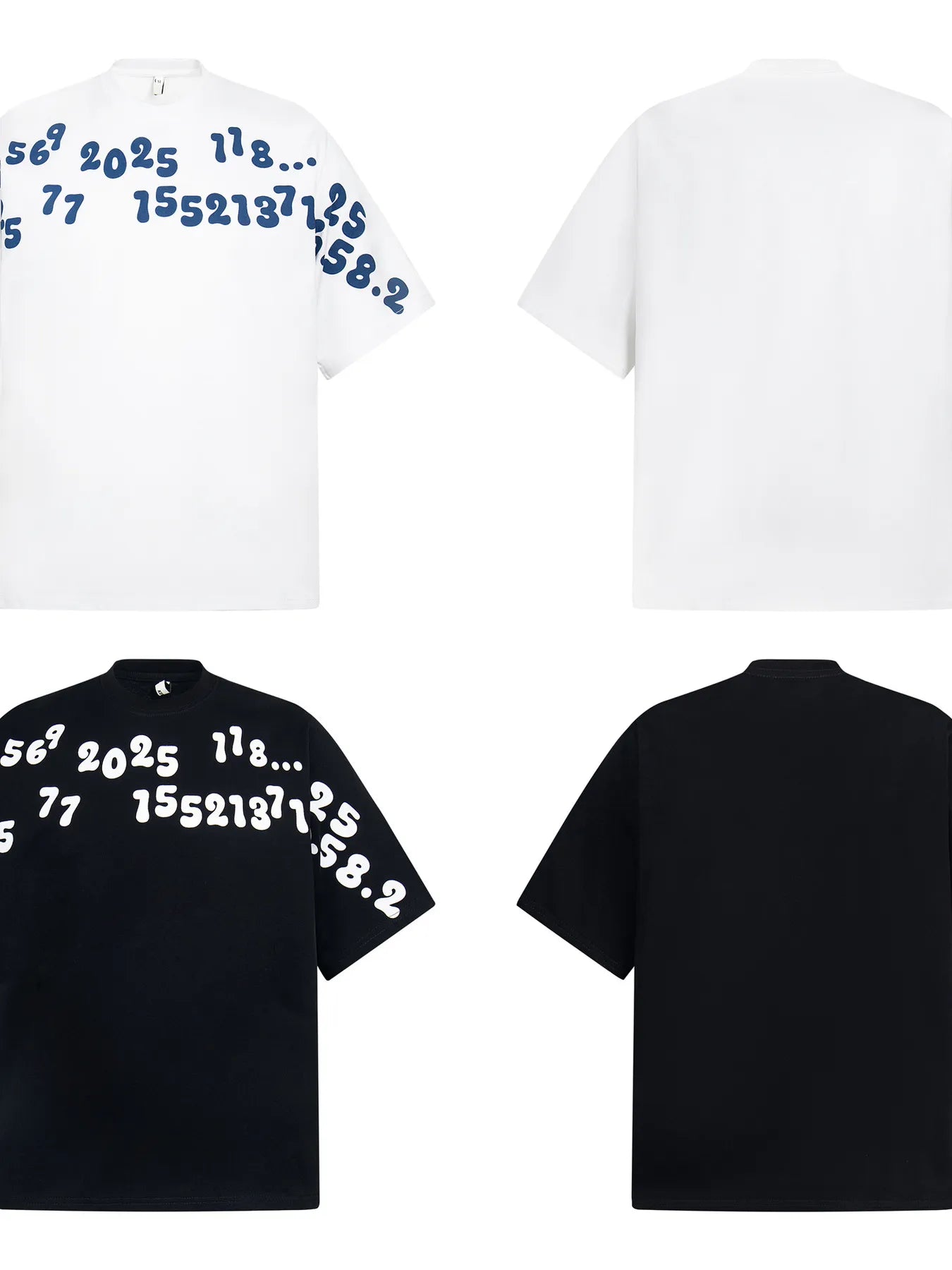 Men's Number Print Short Sleeve Oversized T-Shirt Trendsi