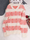 Contrast Ribbed hem Long Sleeve Sweater nicholesgifts