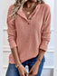 Women Quarter Button Round Neck Dropped Shoulder Knit Top nicholesgifts