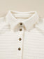 Textured Half Button Collared Sweatshirt nicholesgifts