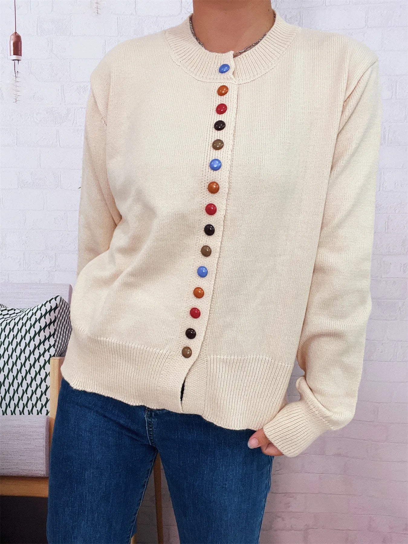 Button Up Long Sleeve Cardigan