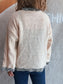 Women Contrast Trim Detail Round Neck Sweater nicholesgifts