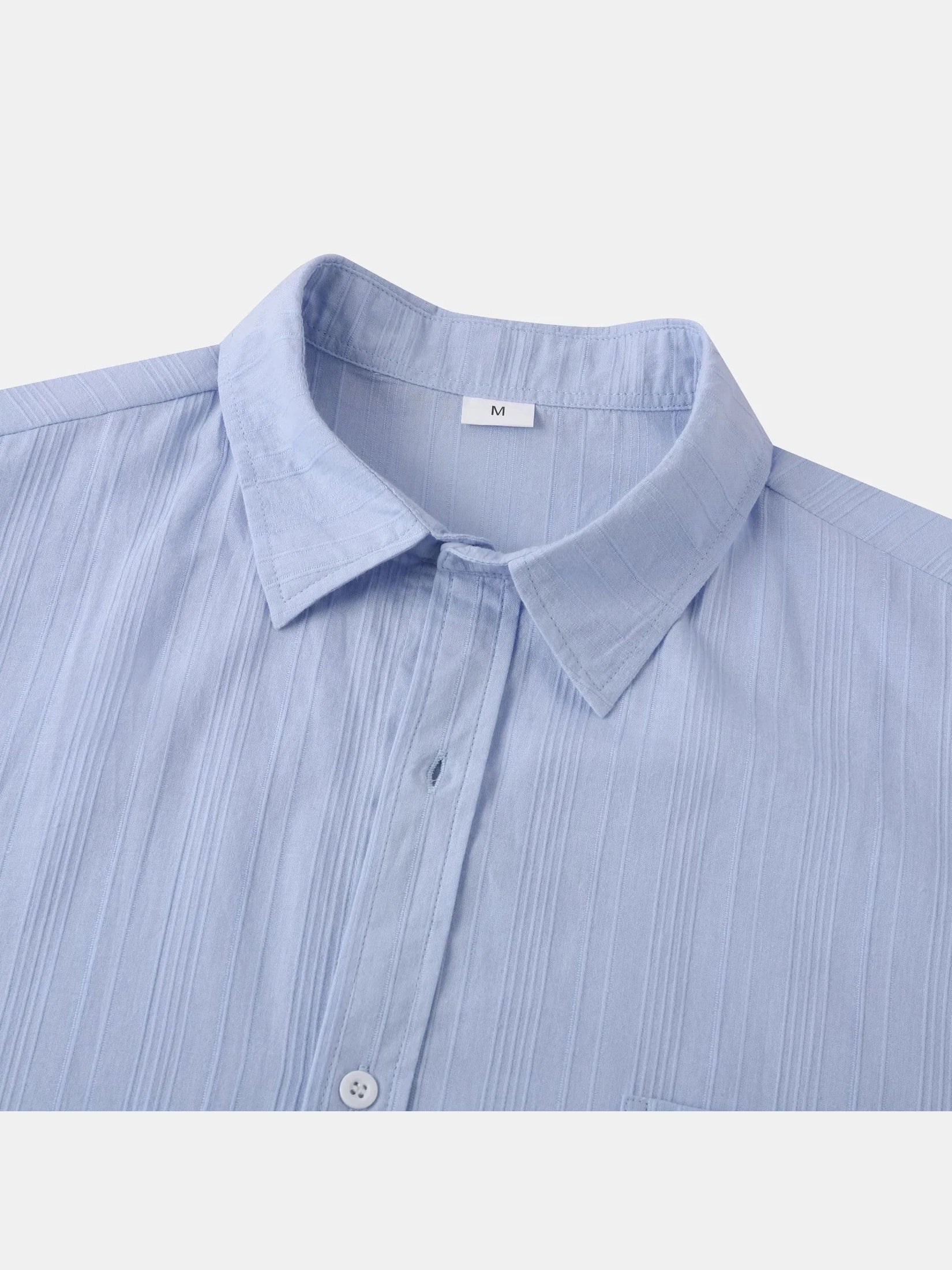 Men's Short Sleeve Button Down Shirt with Chest Pocket Trendsi