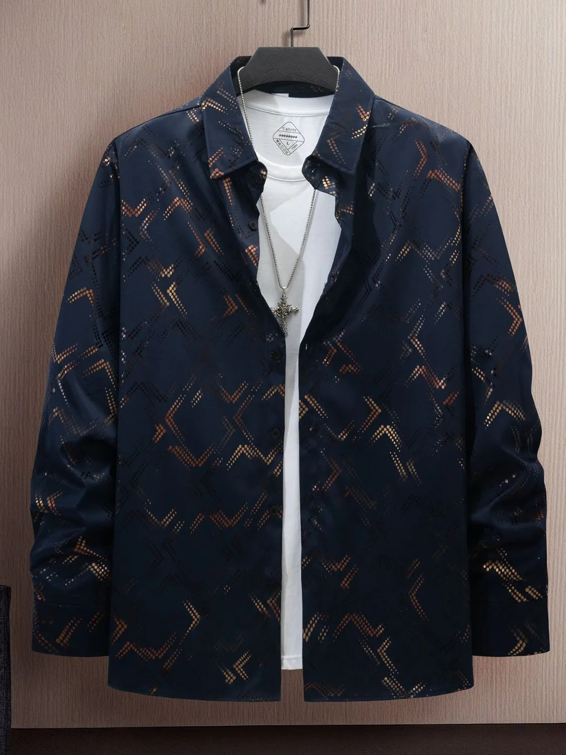 Men's Full Size Button Up Long Sleeve Shirt Plus Size NicholesGifts