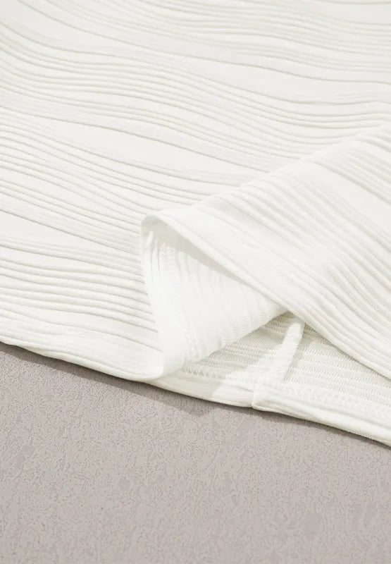 Texture Round Neck Long Sleeve Sweatshirt Trendsi