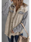 Women Snap Front Hooded Corduroy Shacket nicholesgifts